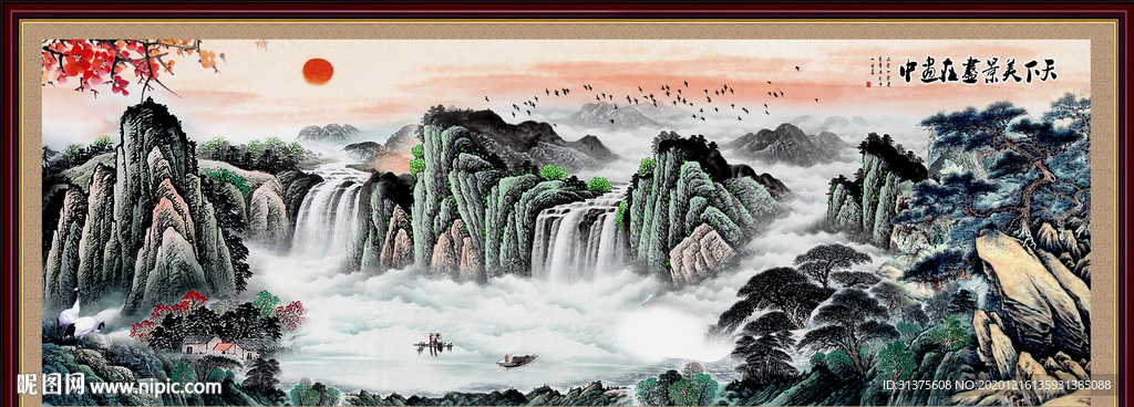 山水画 水墨山水画 意境山水画