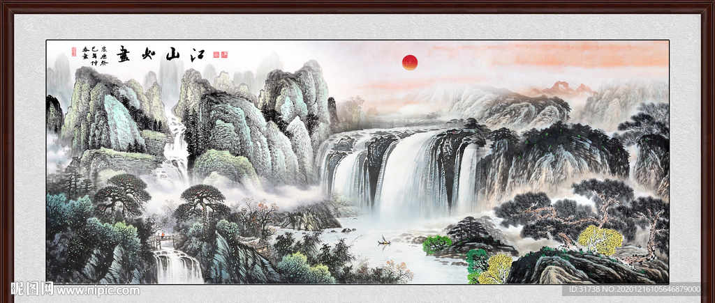 山水画水墨山水画意境山水画