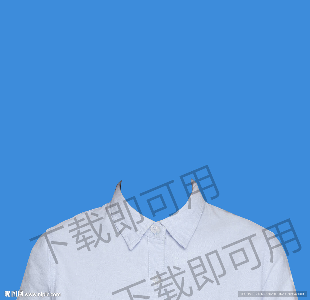证件照浅色衬衫模板