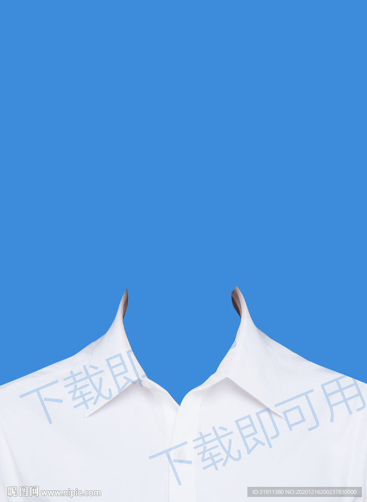 寸照白色衬衫