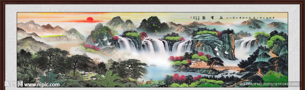 山水画水墨山水画 意境山水画