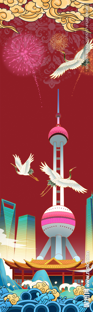 国潮 门头 国风 包柱