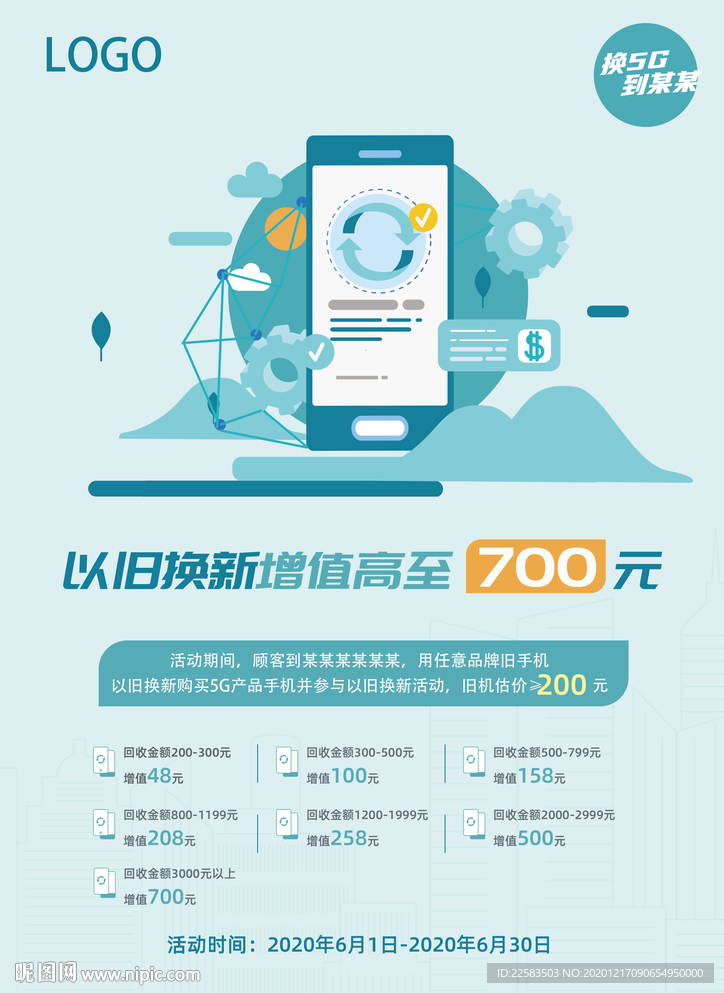 手机回收以旧换新抵扣现金活动