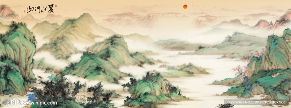山水画 水墨山水画 意境山水画