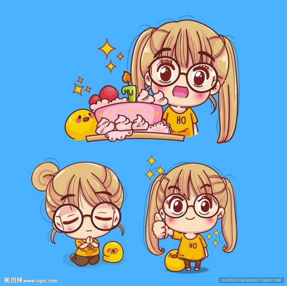 卡通美女