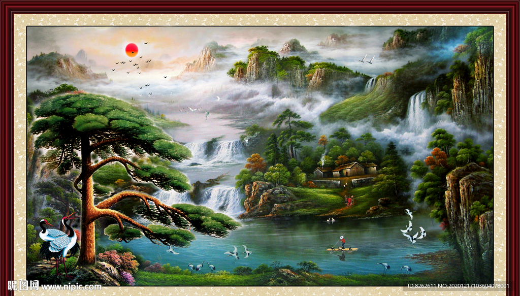聚宝盆油画