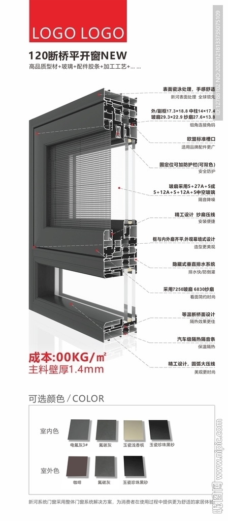 E字窗断面图