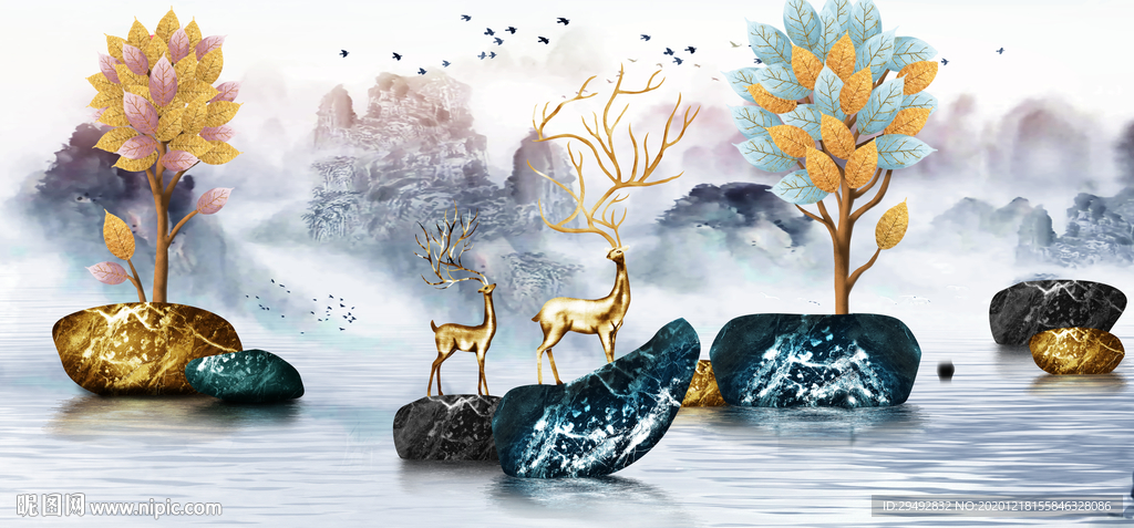 发财树麋鹿石来运转