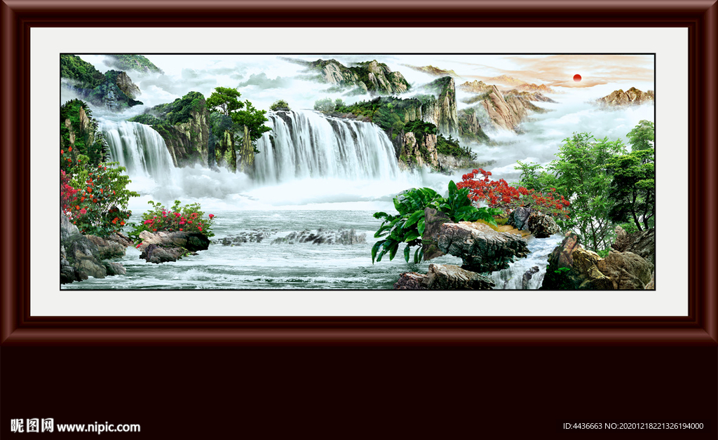 山水画水墨山水画 意境山水画