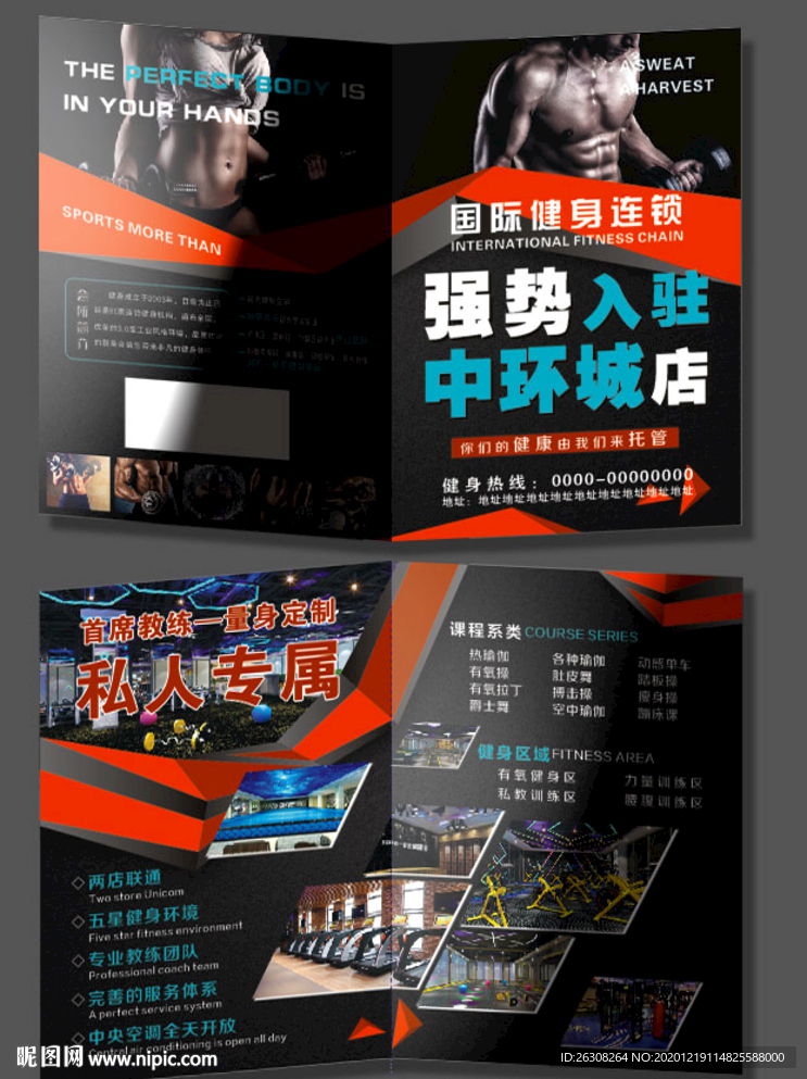 健身单页  健身折页