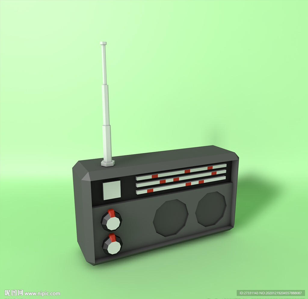 收音机建模 收音机 家电模型