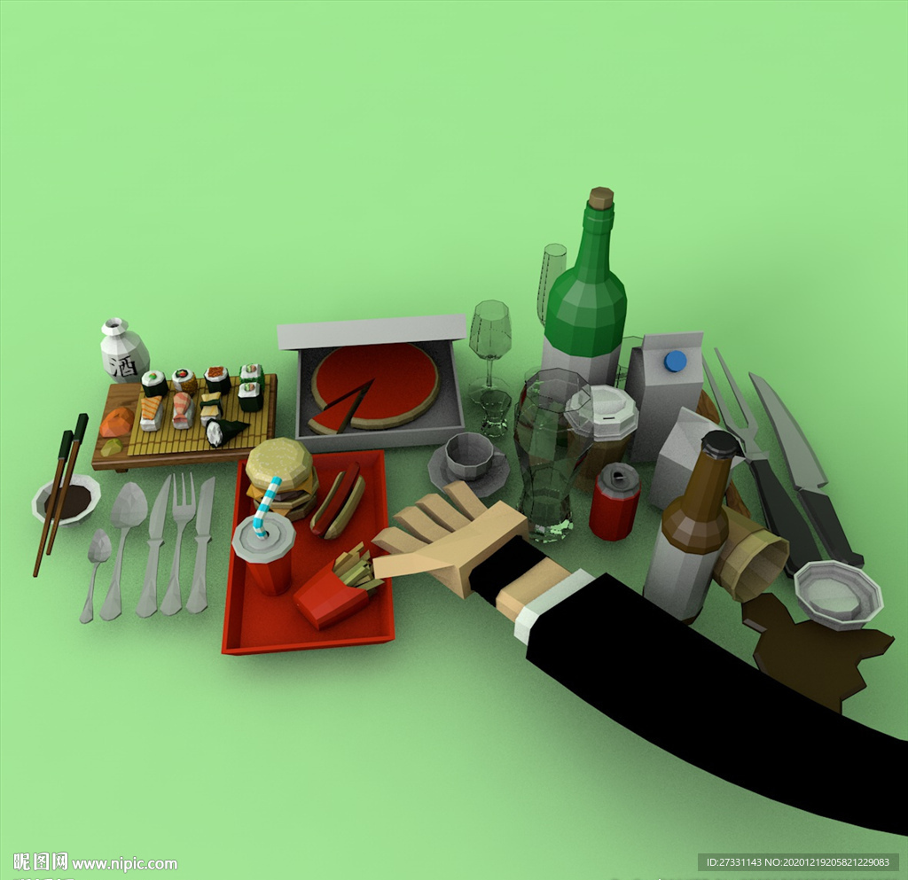 食物模型 c4d模型 食物素材