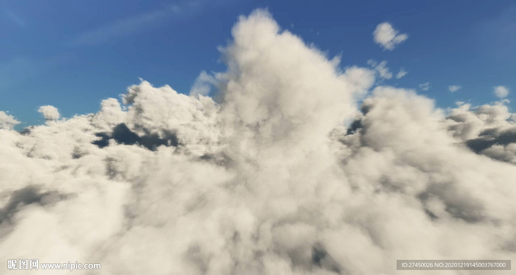 云层上方飞行的Hyperlap