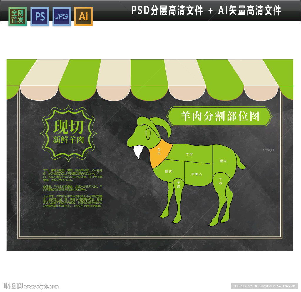 羊肉分割图图片 羊肉分布图图片