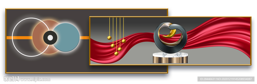 组合光影装饰画