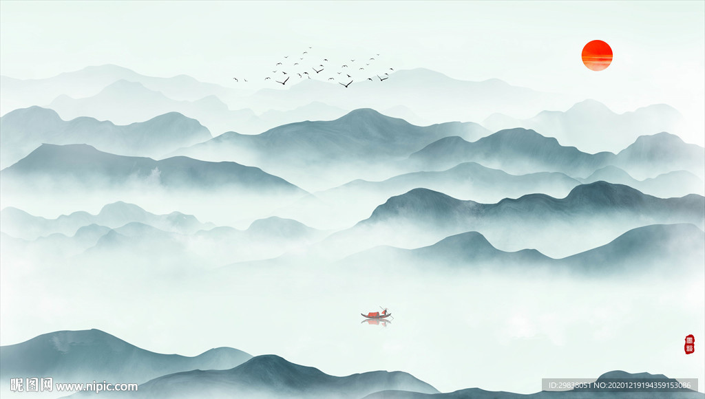 新中式山水画