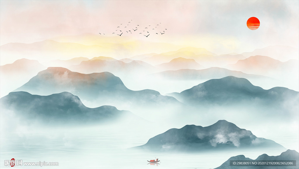 写意山水画 水墨山水