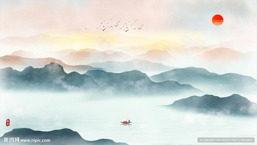 写意山水画 水墨山水
