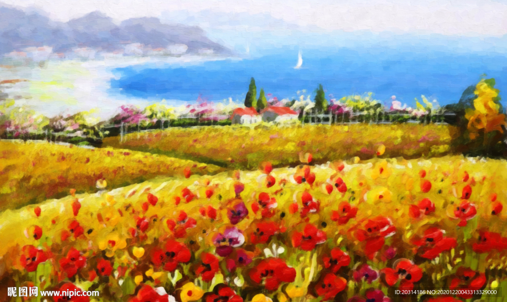 地中海风景油画