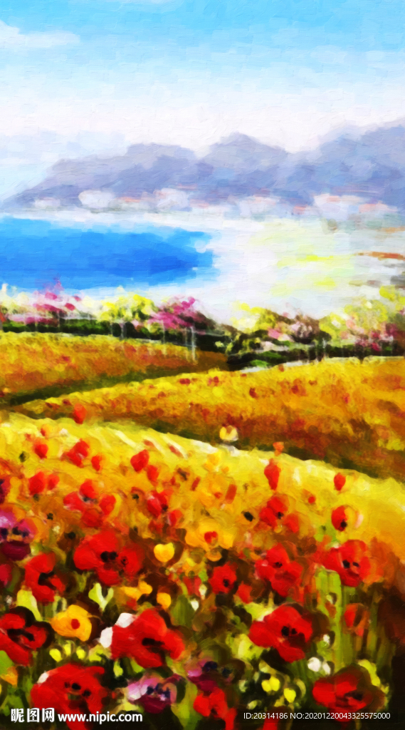 地中海风景油画