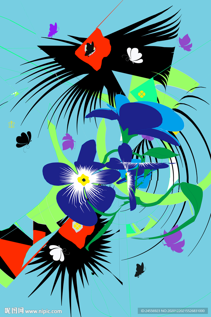 抽象花鸟画