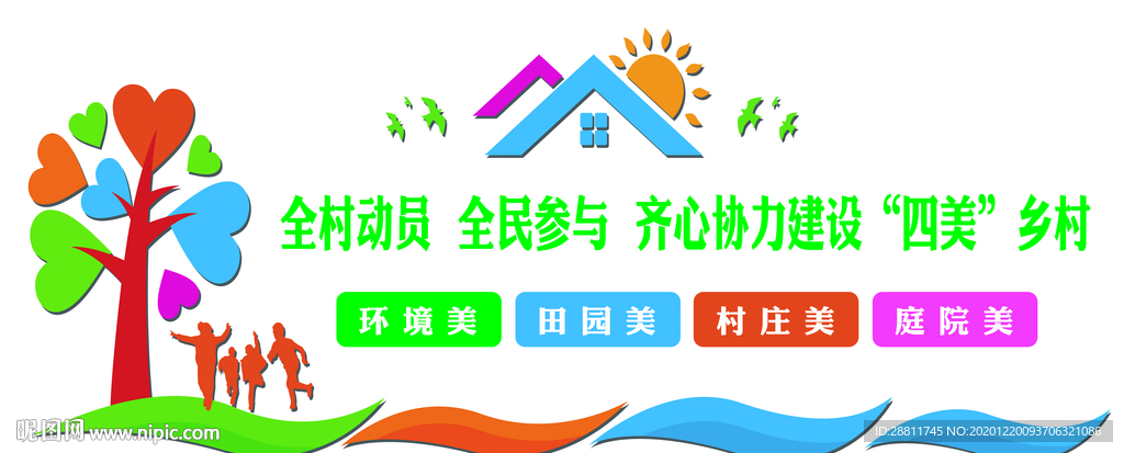 人居环境美丽乡村形象墙