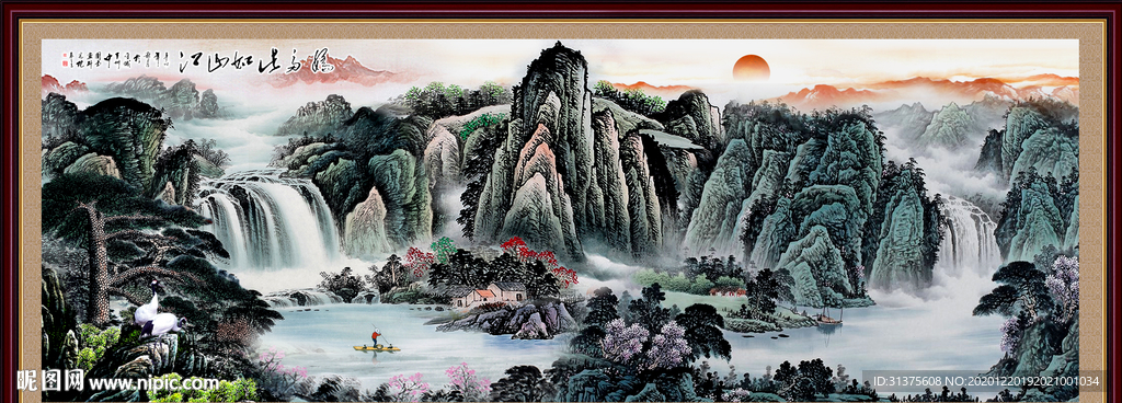 山水画 水墨山水画 意境山水画