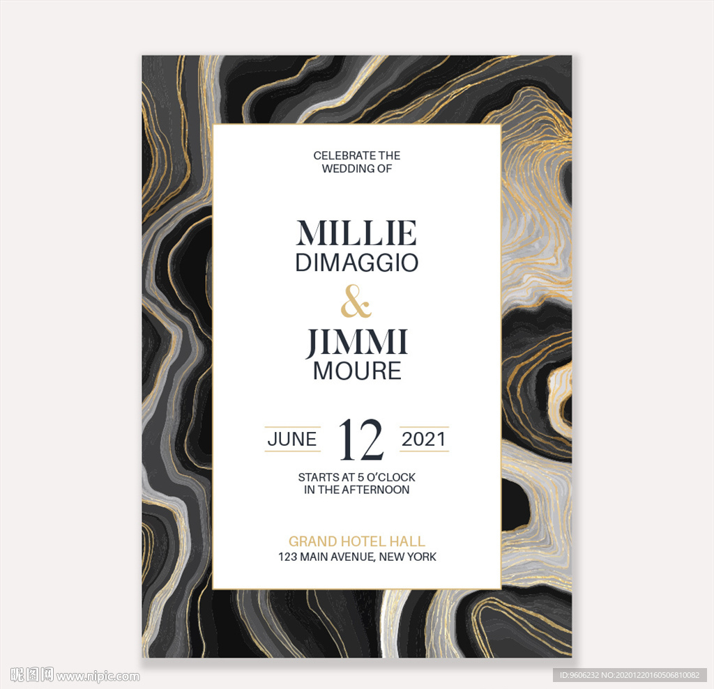 生日派对邀请函请柬晚宴桌卡海报