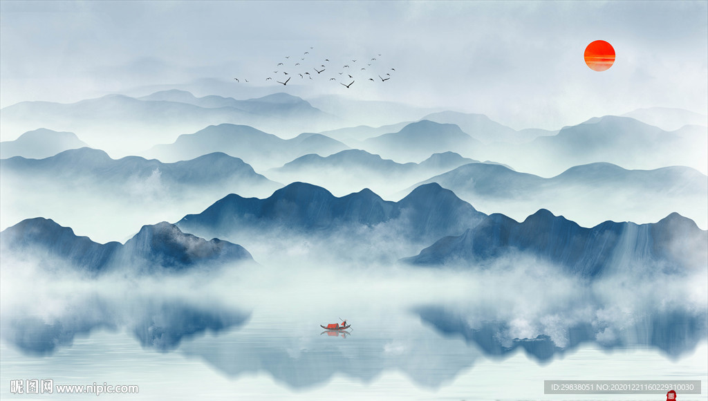 新中式水墨山水