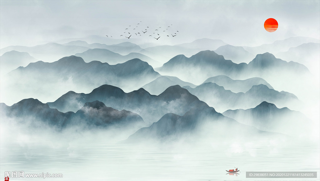 新中式水墨画