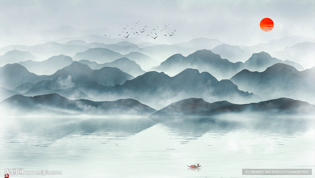 写意山水画 水墨山水