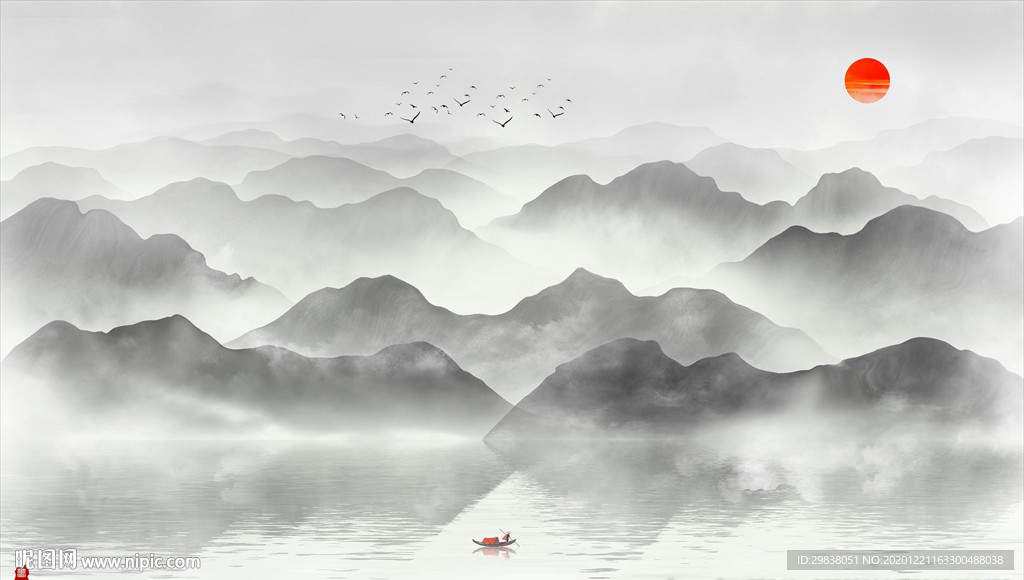 写意山水画 水墨山水