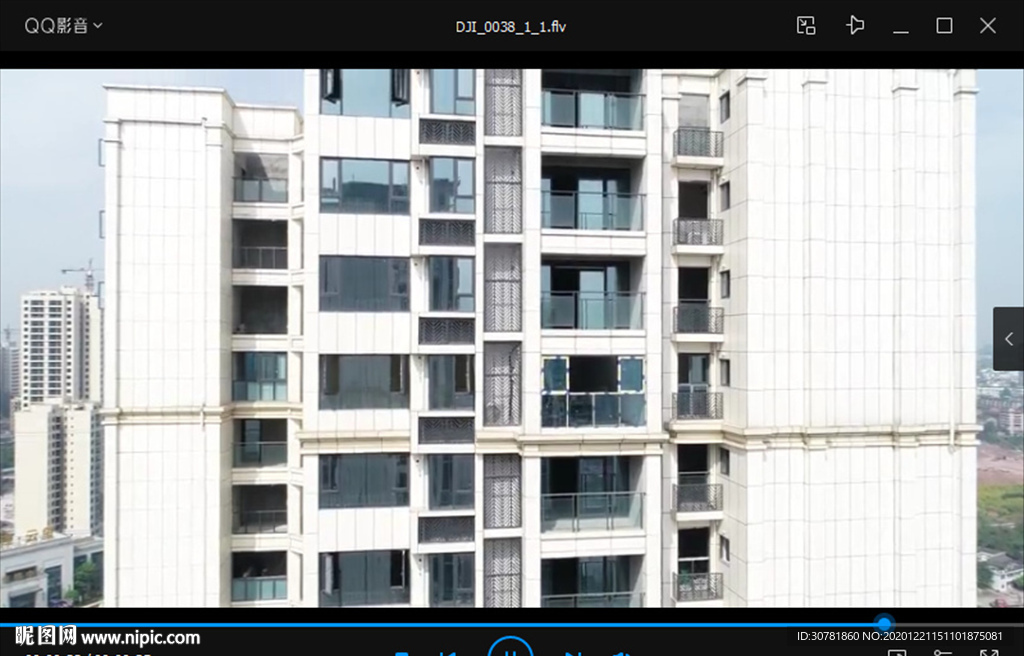 城市无人机航拍楼盘4K高清视频