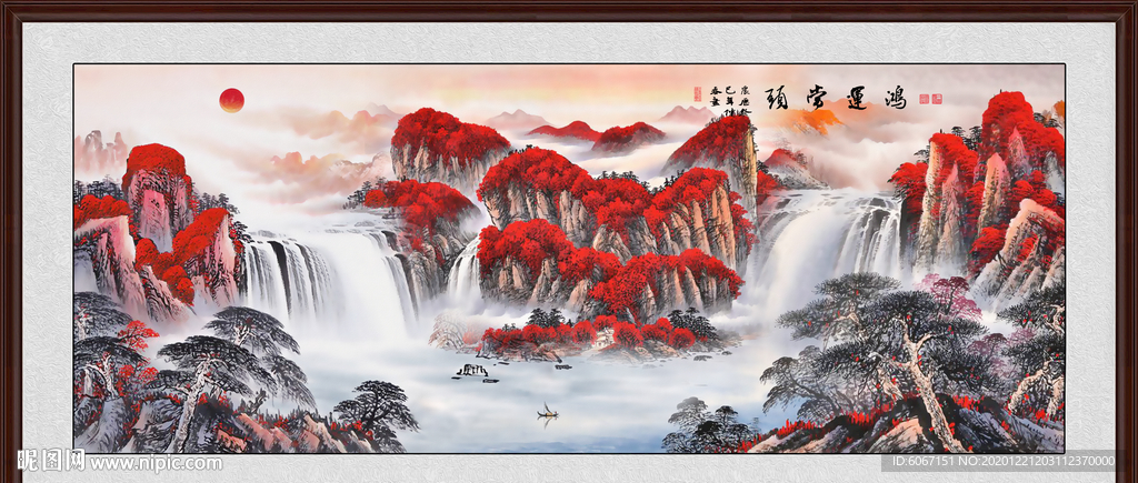 鸿运当头国画