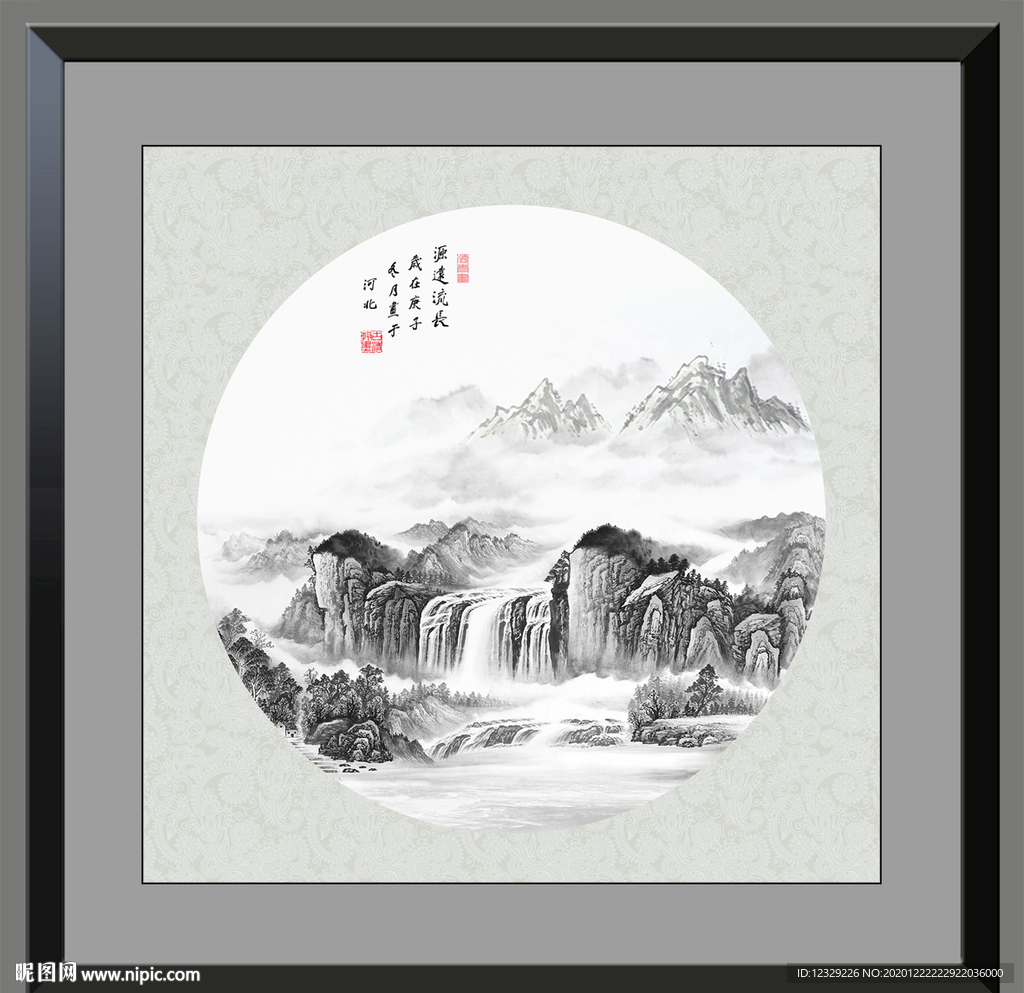 山水画水墨山水画 意境山水画