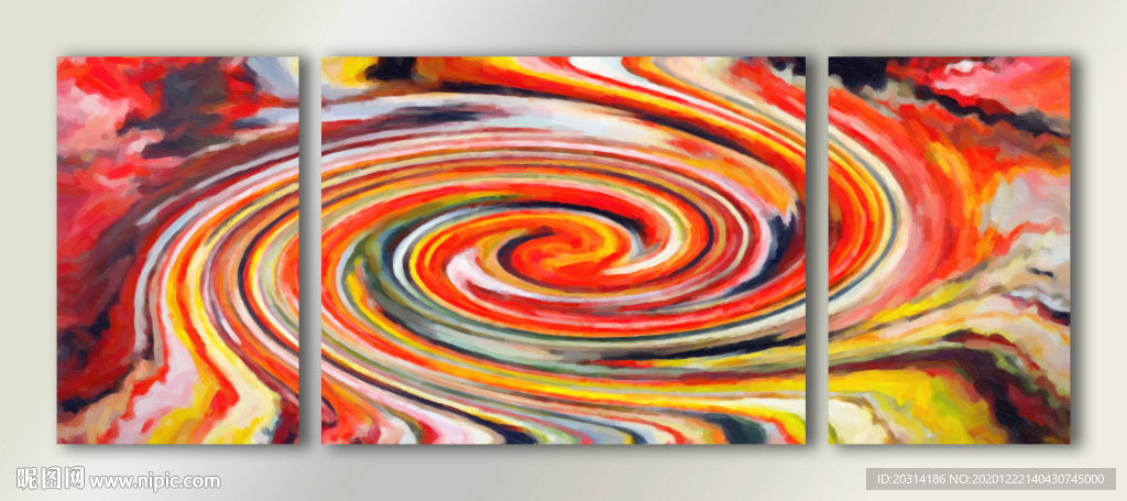 三联无框装饰画