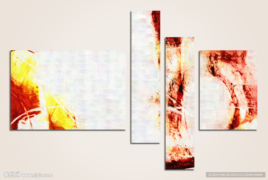 三拼三联抽象画