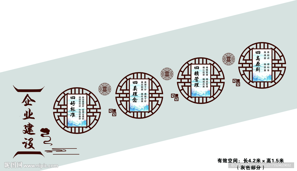 中式 楼梯文化墙