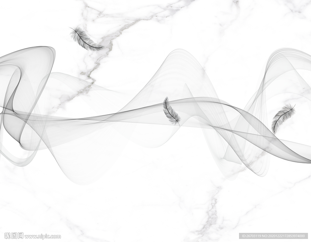 新款爆款意境山水抽象电视背景墙