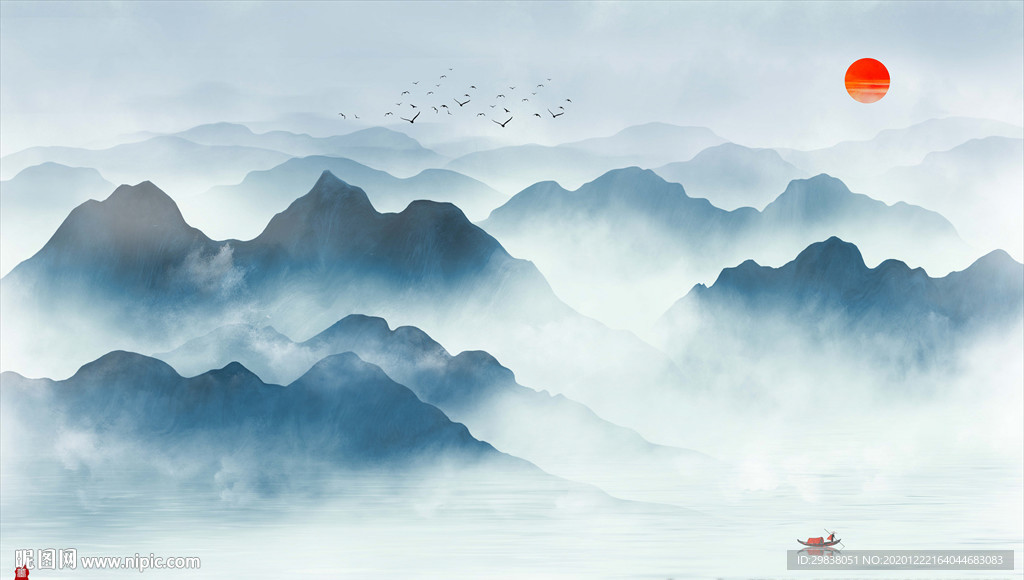 写意山水画 水墨山水