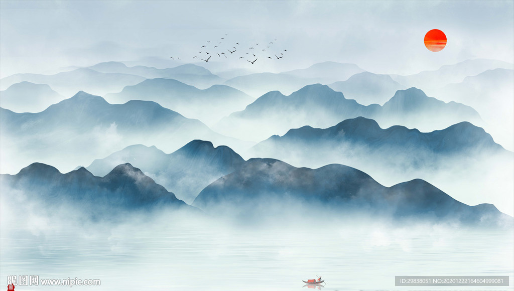 新中式山水画