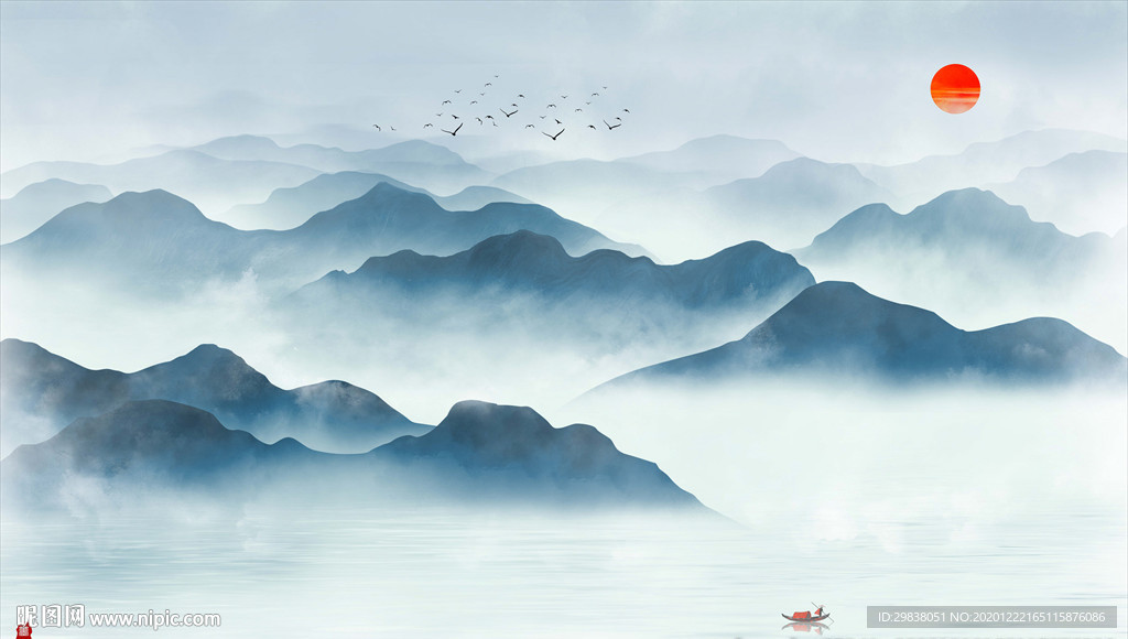 新中式山水画
