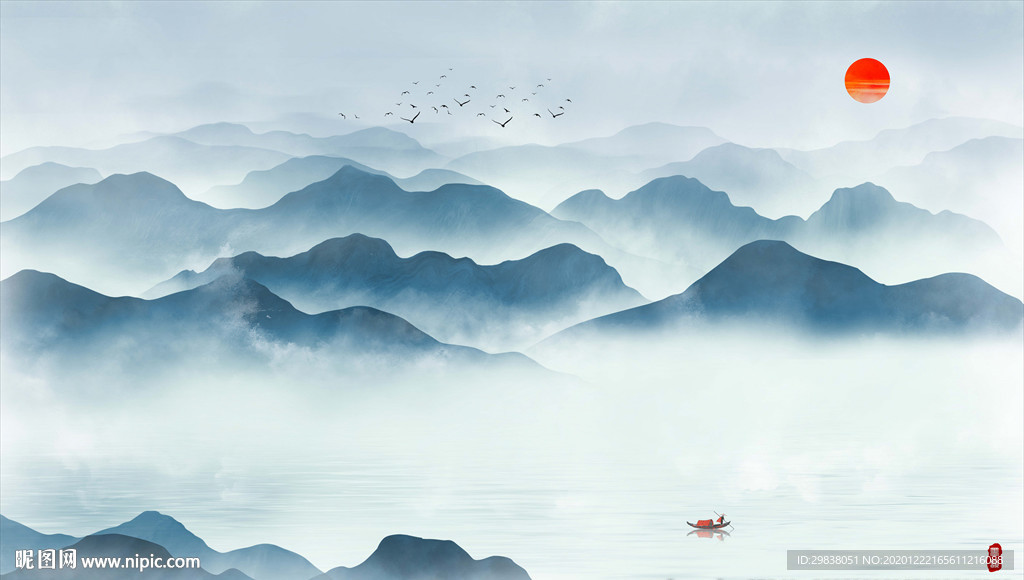 新中式山水画