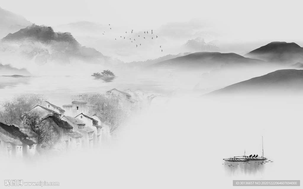 别墅 新款意境山水 TIF分层