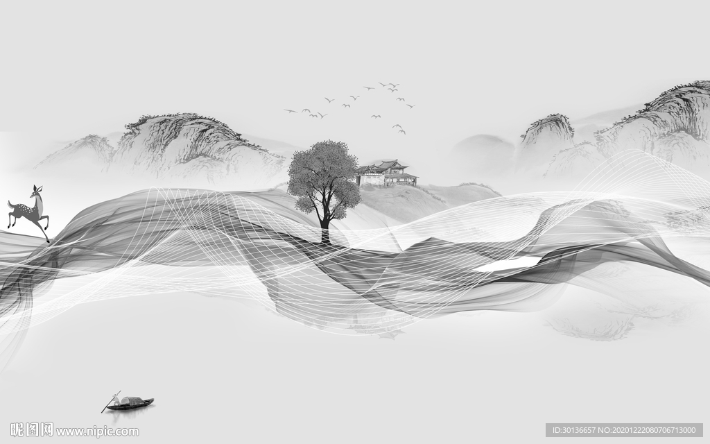 豪华高清意境山水 TIF分层