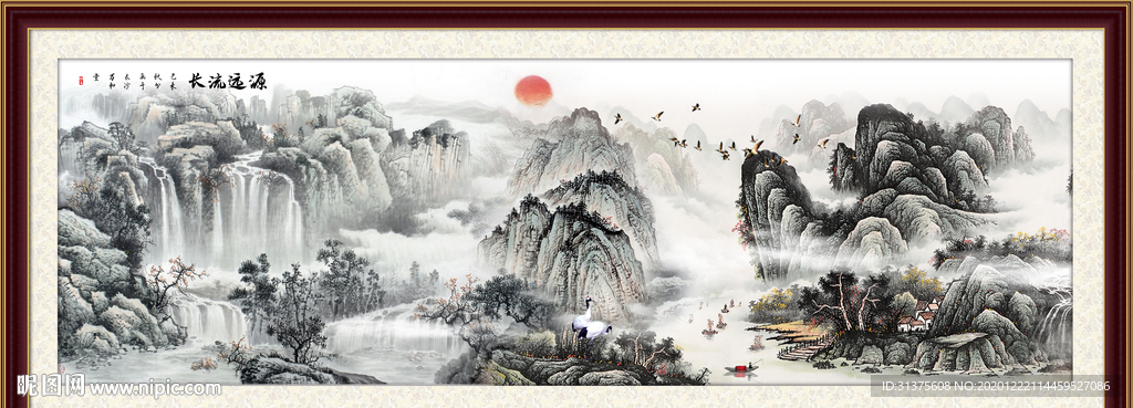 山水画 水墨山水画 意境山水画