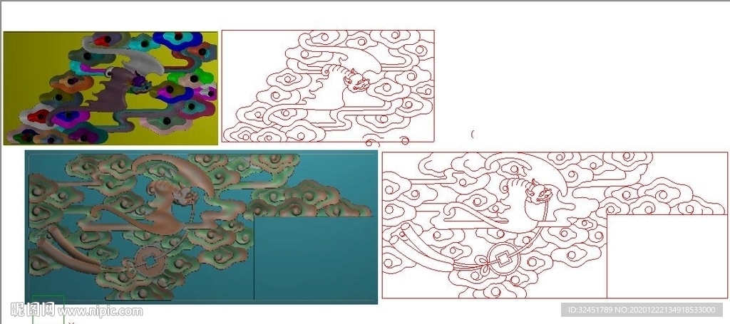 蝙蝠家具精雕图