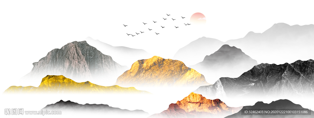 轻奢意境山水装饰画