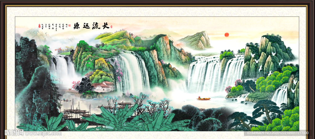 山水画水墨山水画 意境山水画
