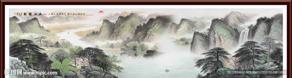 山水画水墨山水画意境山水画
